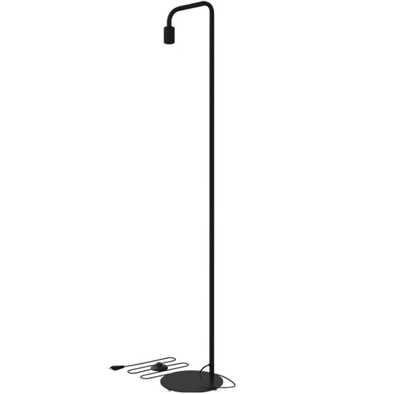 Calex Vloerlamp 155 cm zwart 180cm snoer en schakelaar E27