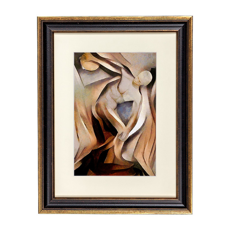 Fotolijst Venice Zwart/Goud 30x30 cm - Art Print en Passe Partout