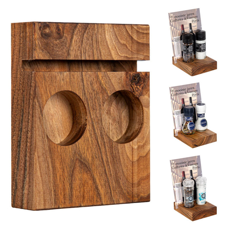 BLOC Solid Menukaarthouder Notenhout