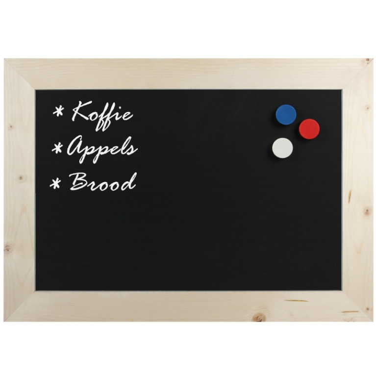 Krijtbord Magnetisch Hout Blank 50x70 cm