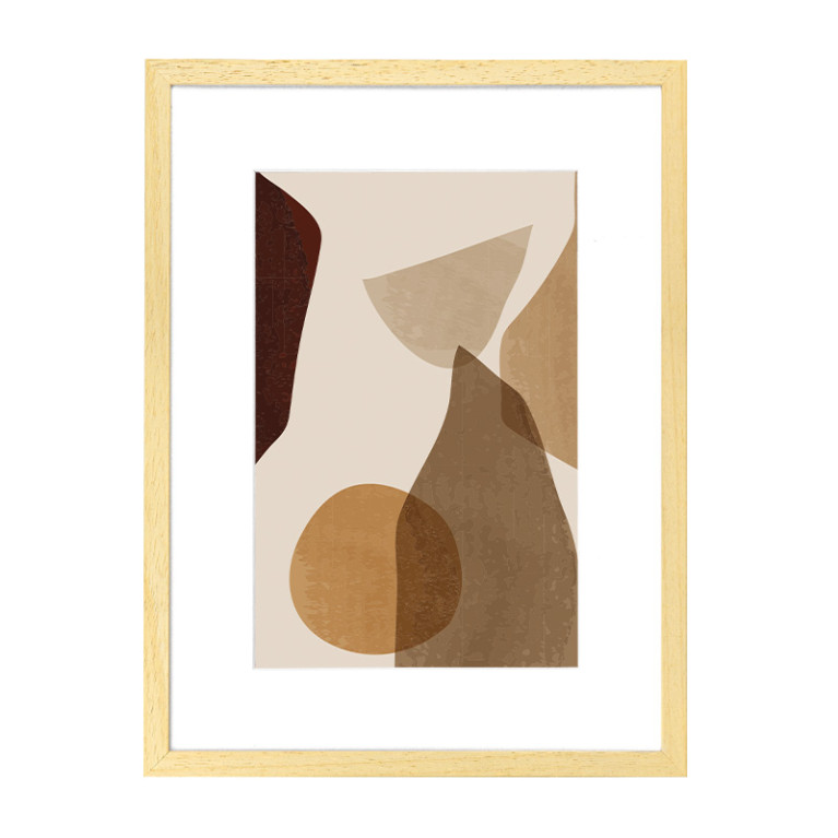 Wissellijst Hout 30x30 cm - Lijst met artwork en passe partout