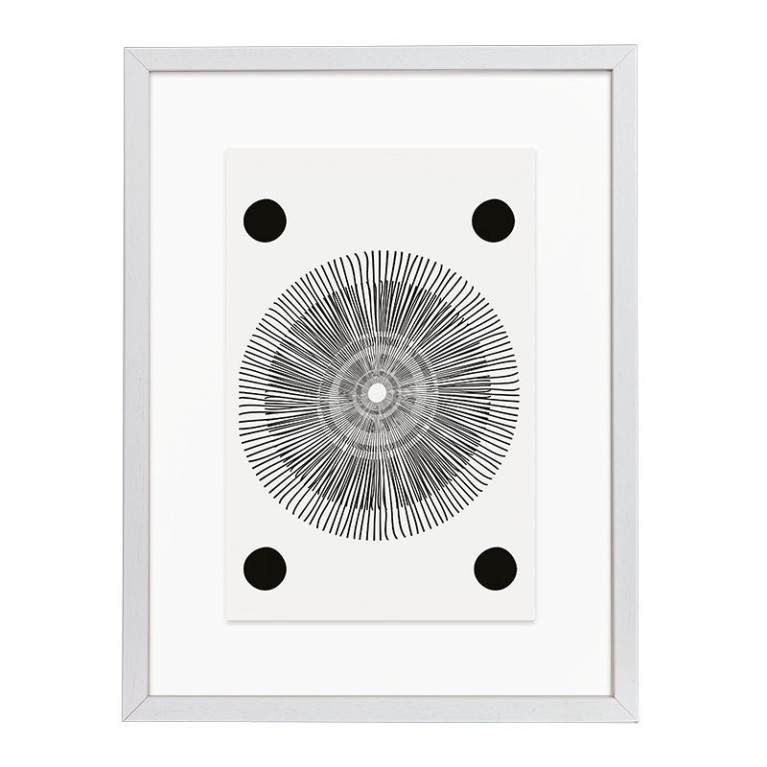Wissellijst Hout Wit 24x30 cm - Art Print en Passe Partout