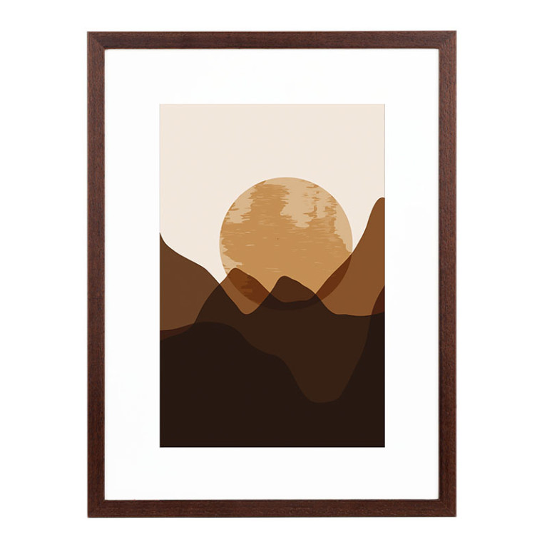 Wissellijst Teak 20x28 cm - Art Print en Passe Partout