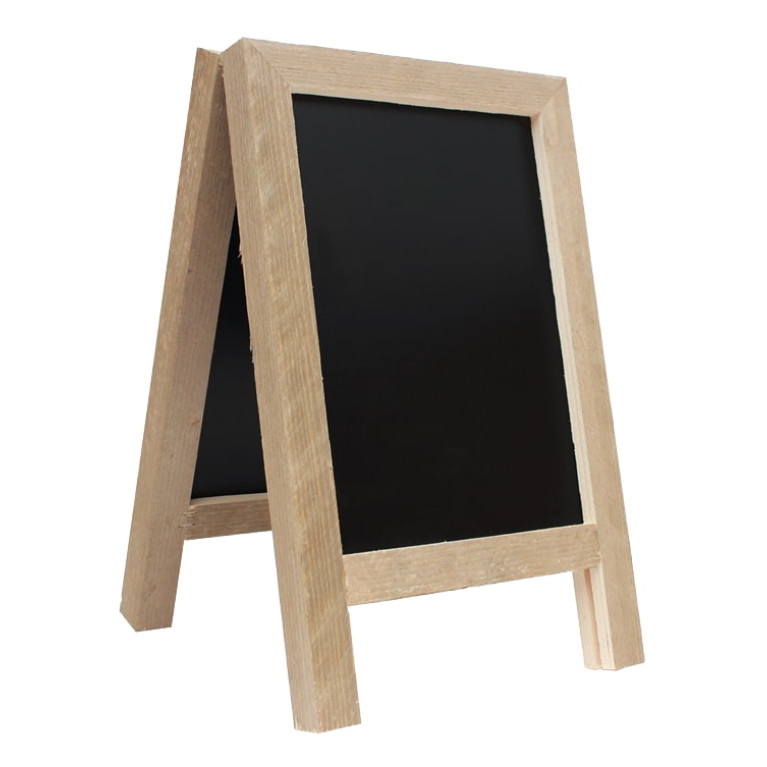 Krijtstoepbord Steigerhout mini A4