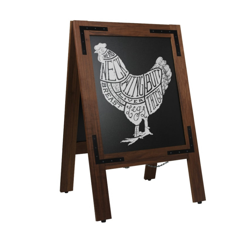 Krijtstoepbord Noir 55x85cm Overview