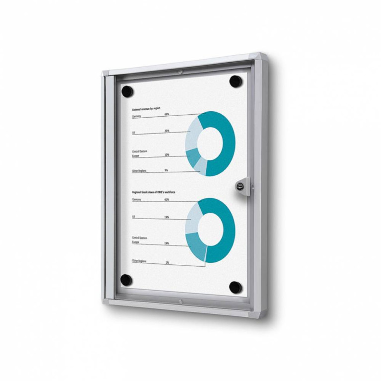 Informatiekast Binnen Whiteboard 12x A4 Budget