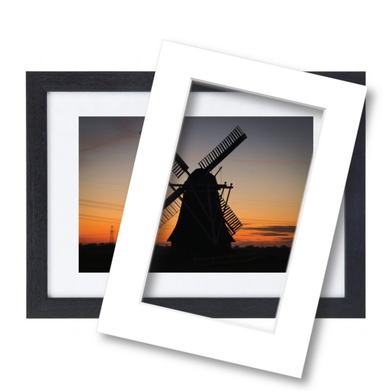 Fotolijst met passe partout 70x100cm hout zwart
