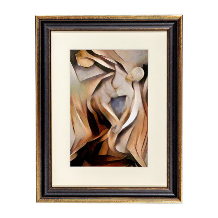 Fotolijst Venice Zwart/Goud 40x40 cm - Art Print en Passe Partout