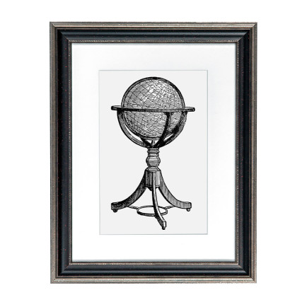 Fotolijst Venice Zwart/Zilver 30x30 cm - Art Print en Passe Partout