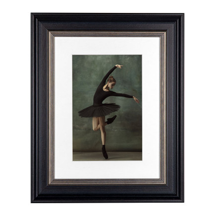 Fotolijst Mozart Zwart/Zilver 40x40 cm - Art Print en Passe Partout
