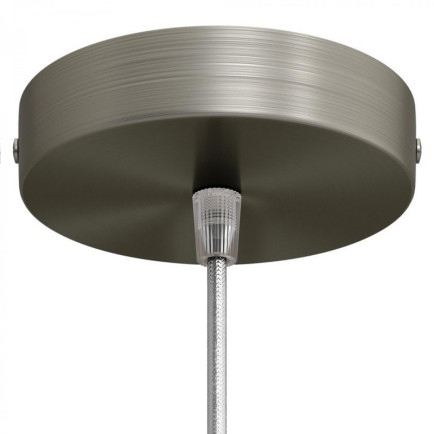 Plafondkap Geborsteld Titanium 1 uitgang