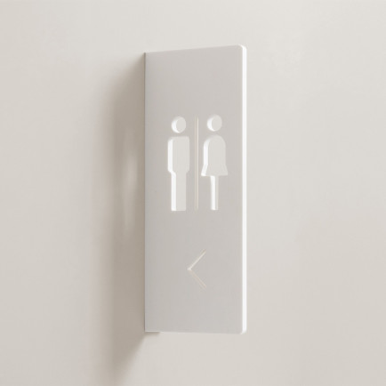 Oacklux Toiletbord Restro Wit - Man en Vrouw