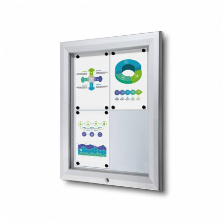Informatiekast Buiten Whiteboard 4x A4 Budget