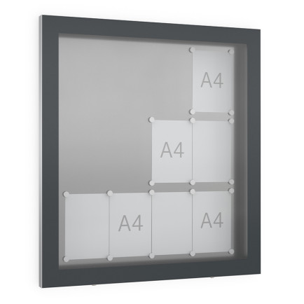Informatiekast Buiten Draaideur 12x A4 Antracietgrijs